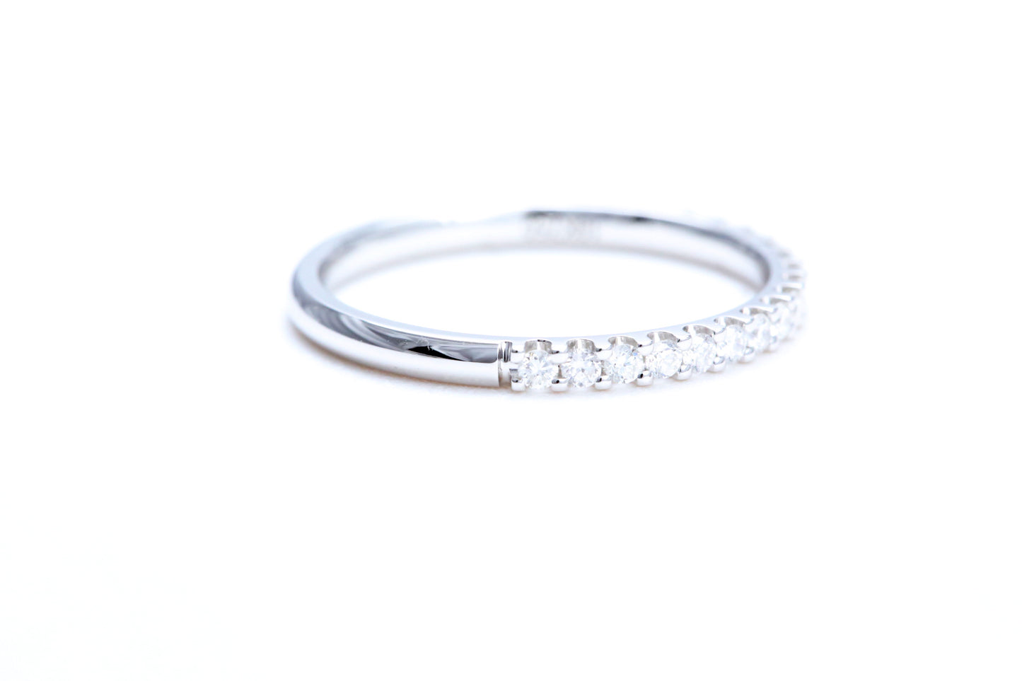 Minimalist Pavé Diamond Ring 1/4 of a carat total weight in 18K white gold