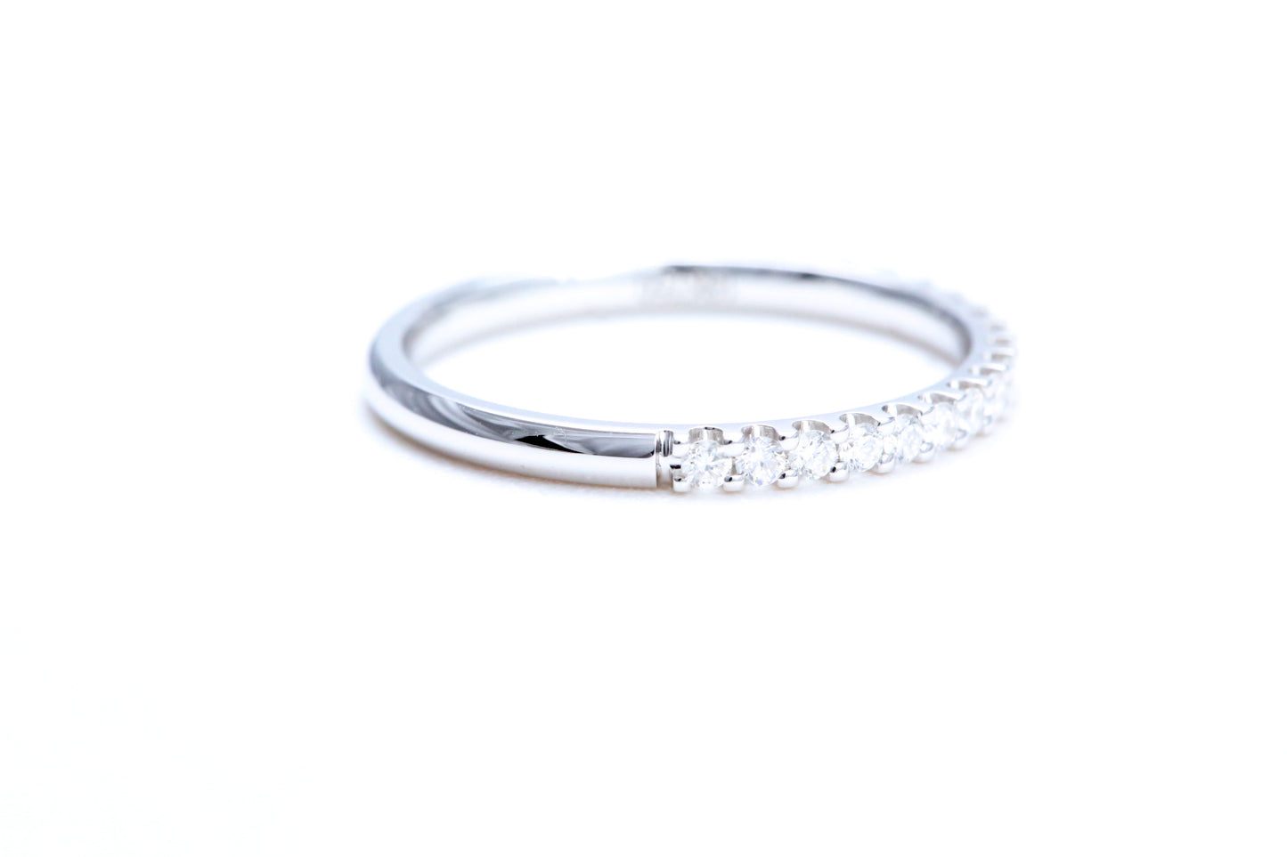 Minimalist Pavé Diamond Ring 1/4 of a carat total weight in 18K white gold