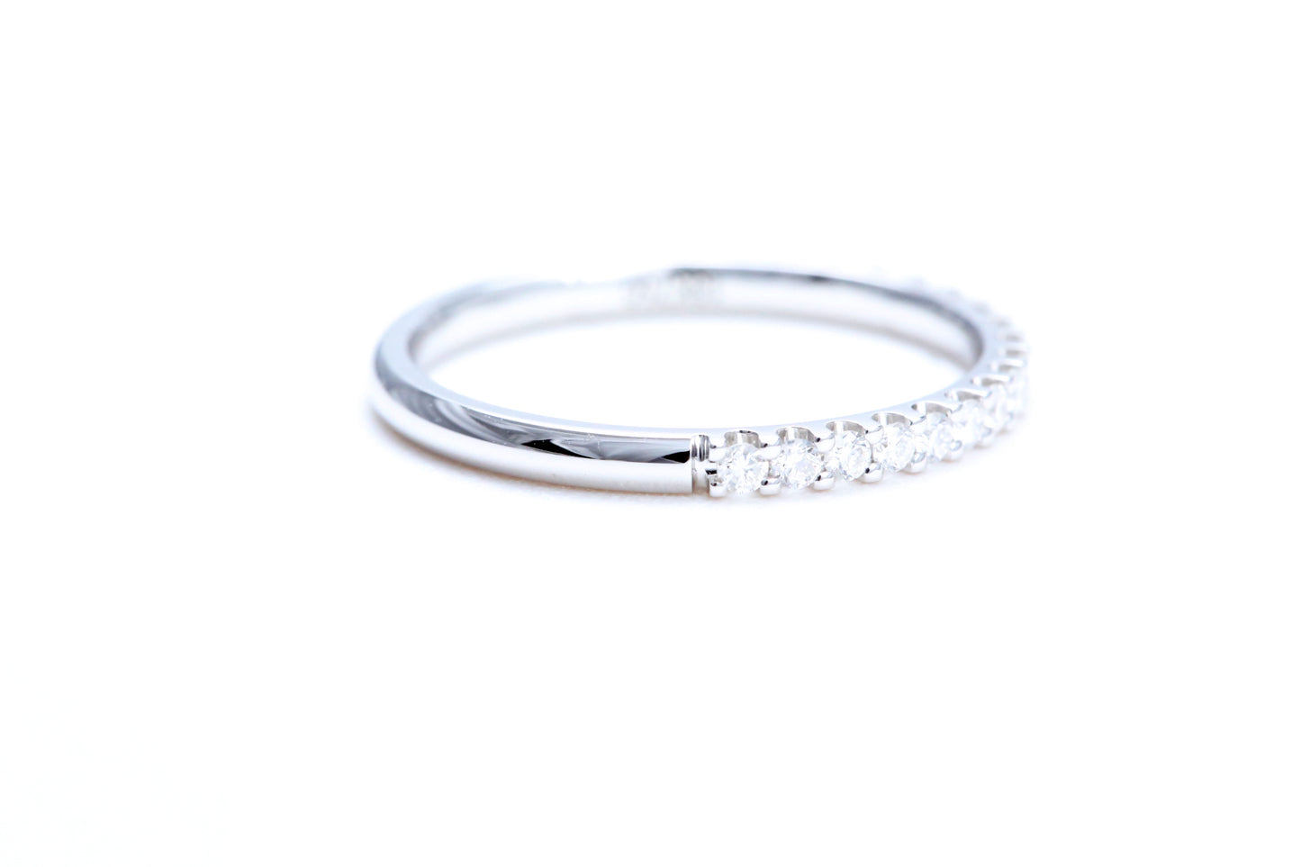Minimalist Pavé Diamond Ring 1/4 of a carat total weight in 18K white gold