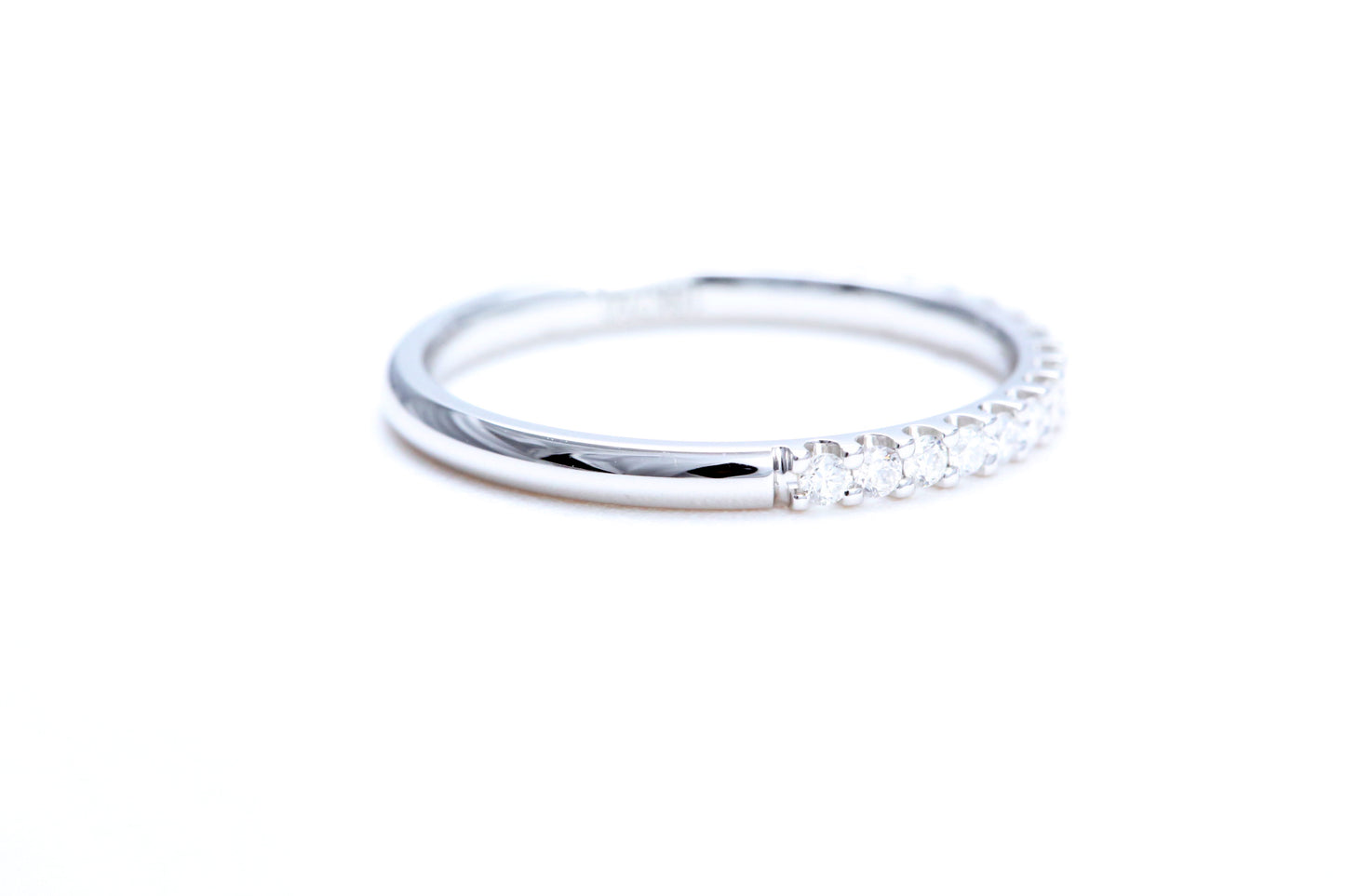 Minimalist Pavé Diamond Ring 1/4 of a carat total weight in 18K white gold