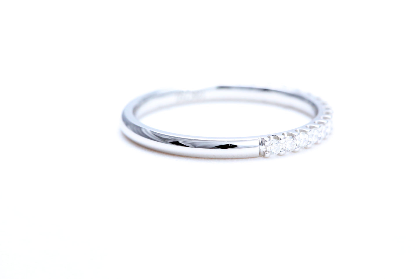 Minimalist Pavé Diamond Ring 1/4 of a carat total weight in 18K white gold