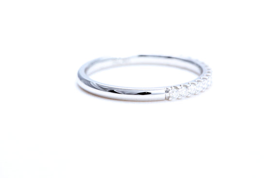 Minimalist Pavé Diamond Ring 1/4 of a carat total weight in 18K white gold