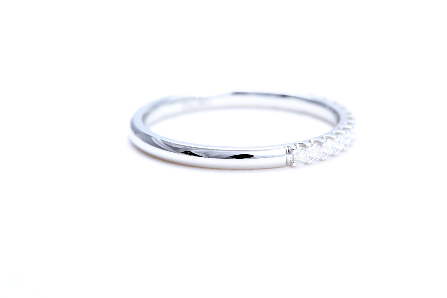 Minimalist Pavé Diamond Ring 1/4 of a carat total weight in 18K white gold
