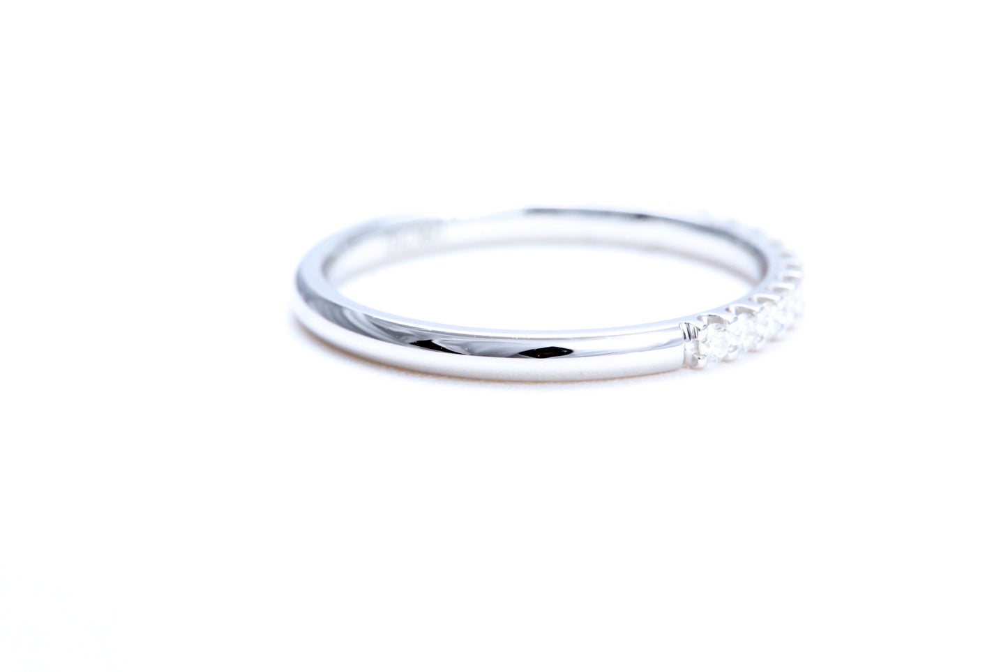 Minimalist Pavé Diamond Ring 1/4 of a carat total weight in 18K white gold