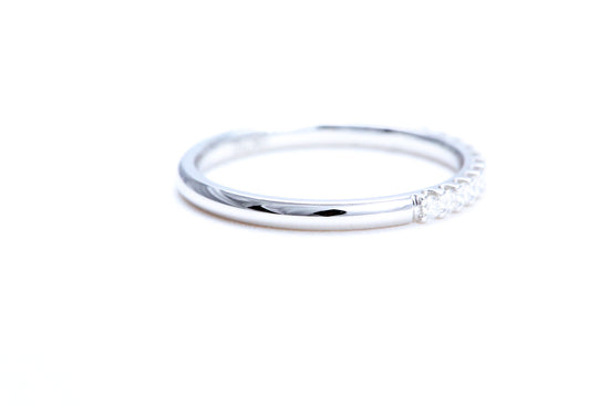 Minimalist Pavé Diamond Ring 1/4 of a carat total weight in 18K white gold