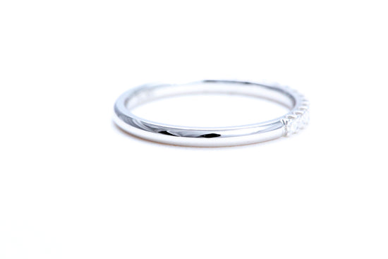 Minimalist Pavé Diamond Ring 1/4 of a carat total weight in 18K white gold