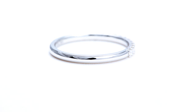 Minimalist Pavé Diamond Ring 1/4 of a carat total weight in 18K white gold