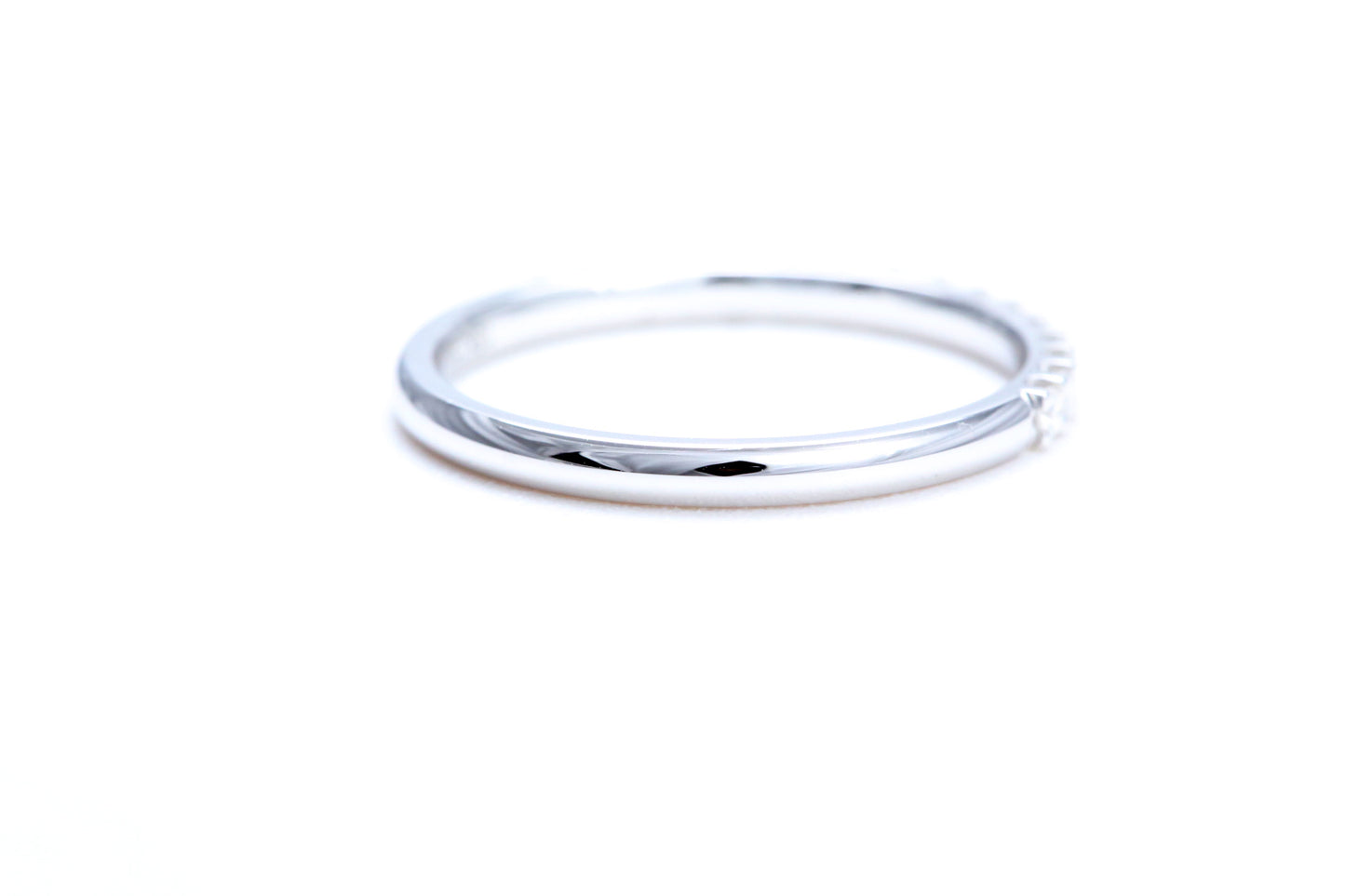 Minimalist Pavé Diamond Ring 1/4 of a carat total weight in 18K white gold