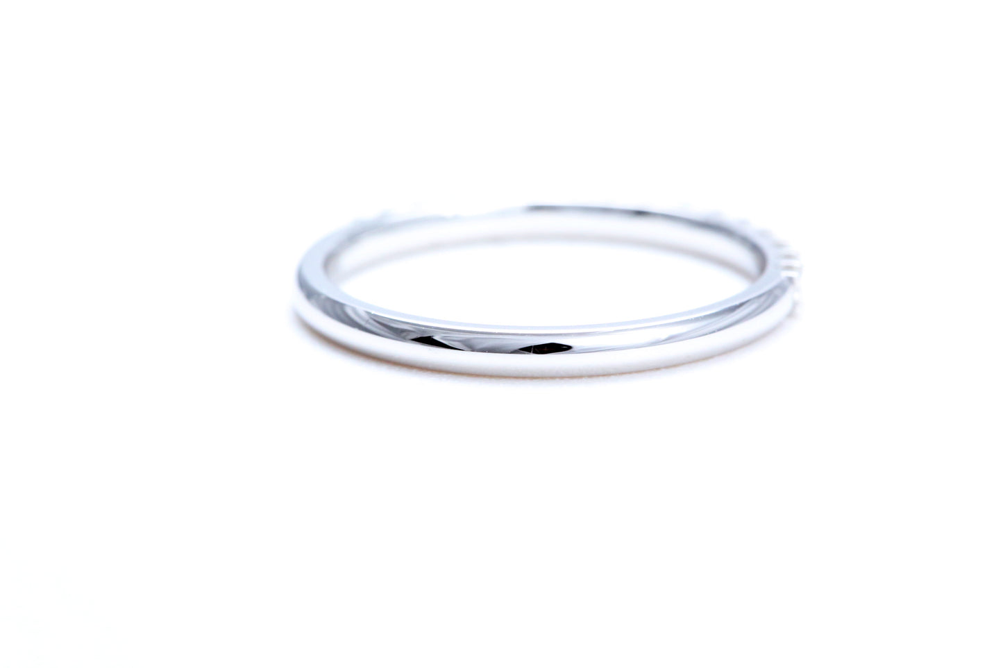 Minimalist Pavé Diamond Ring 1/4 of a carat total weight in 18K white gold
