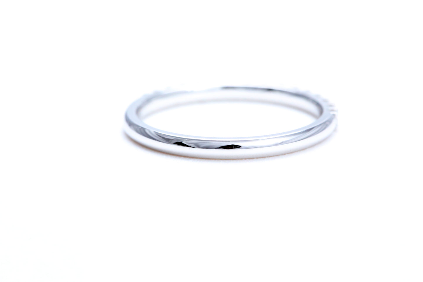 Minimalist Pavé Diamond Ring 1/4 of a carat total weight in 18K white gold