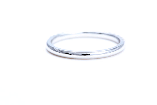 Minimalist Pavé Diamond Ring 1/4 of a carat total weight in 18K white gold