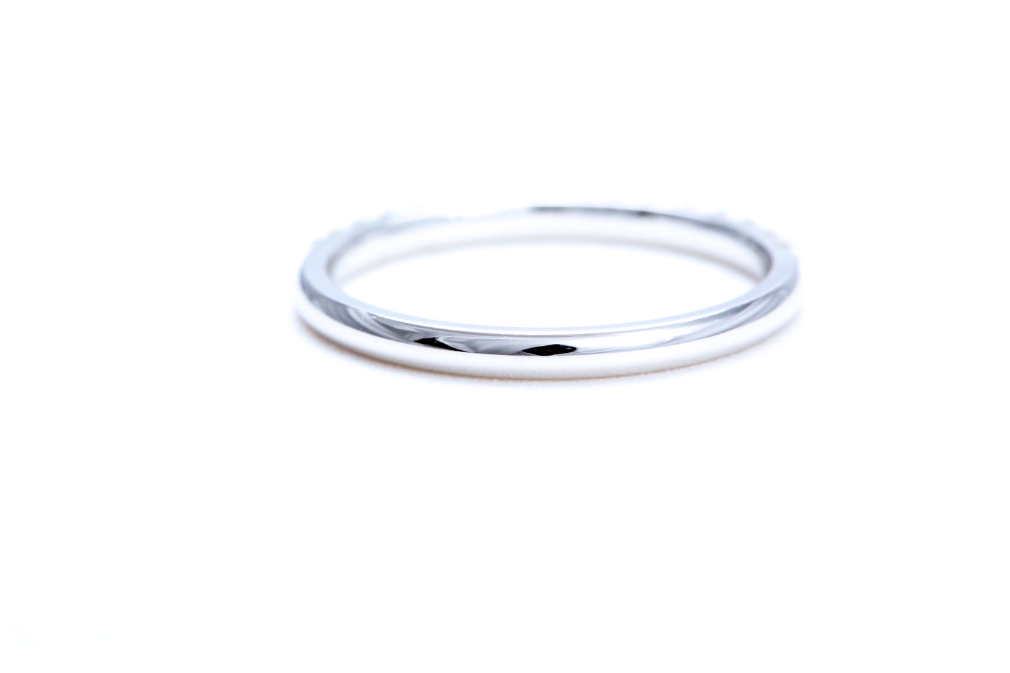 Minimalist Pavé Diamond Ring 1/4 of a carat total weight in 18K white gold