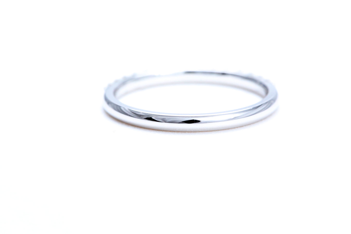Minimalist Pavé Diamond Ring 1/4 of a carat total weight in 18K white gold