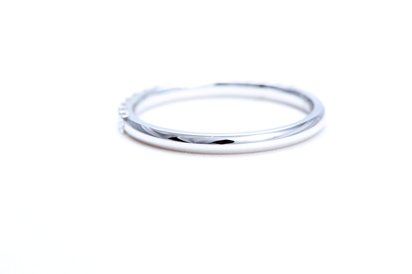 Minimalist Pavé Diamond Ring 1/4 of a carat total weight in 18K white gold