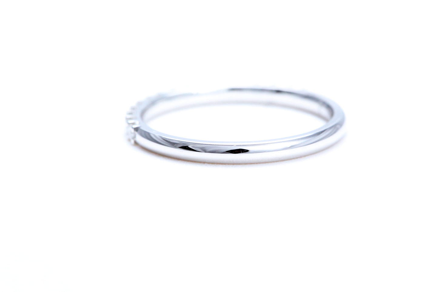 Minimalist Pavé Diamond Ring 1/4 of a carat total weight in 18K white gold