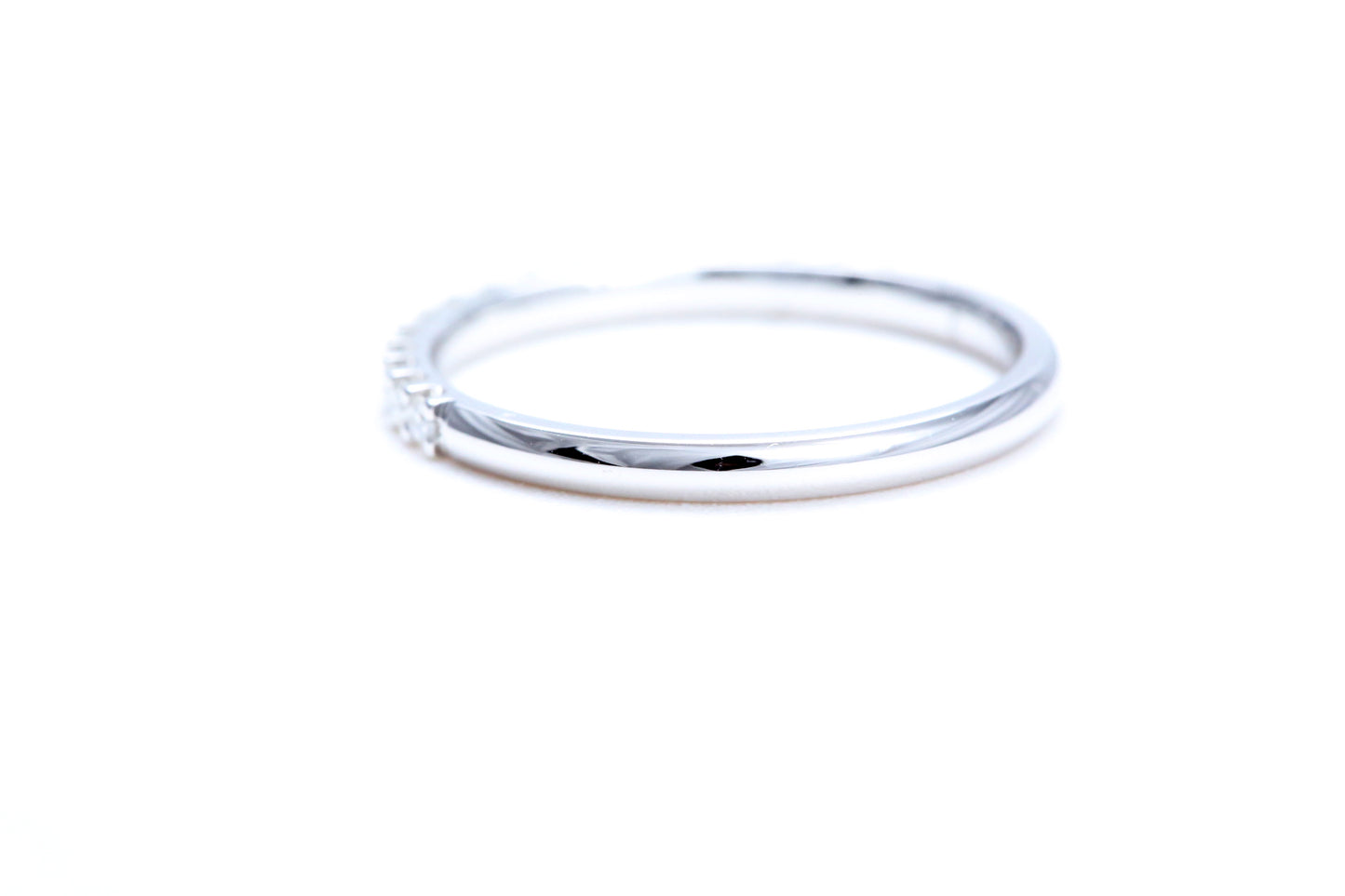 Minimalist Pavé Diamond Ring 1/4 of a carat total weight in 18K white gold