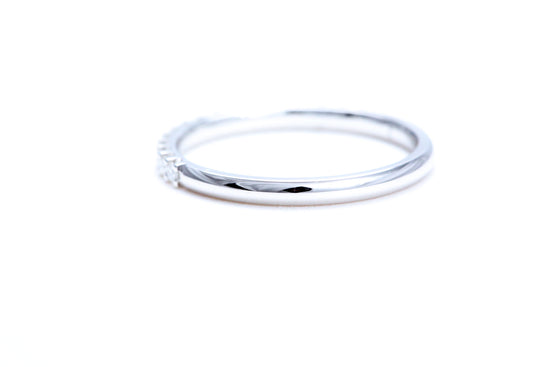 Minimalist Pavé Diamond Ring 1/4 of a carat total weight in 18K white gold