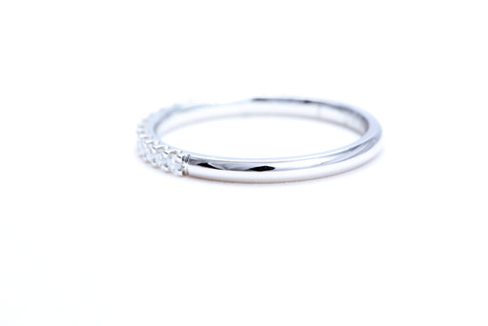 Minimalist Pavé Diamond Ring 1/4 of a carat total weight in 18K white gold
