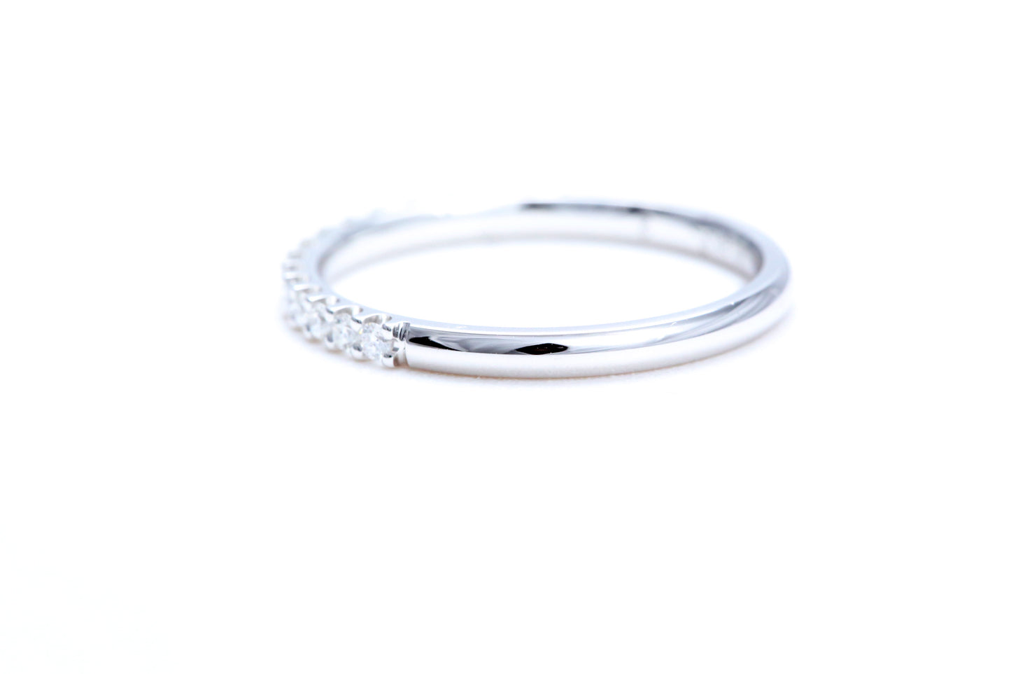 Minimalist Pavé Diamond Ring 1/4 of a carat total weight in 18K white gold