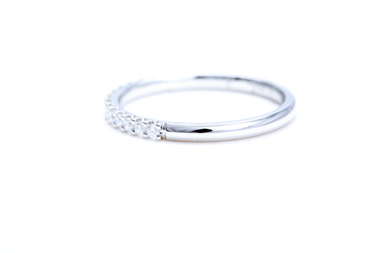 Minimalist Pavé Diamond Ring 1/4 of a carat total weight in 18K white gold