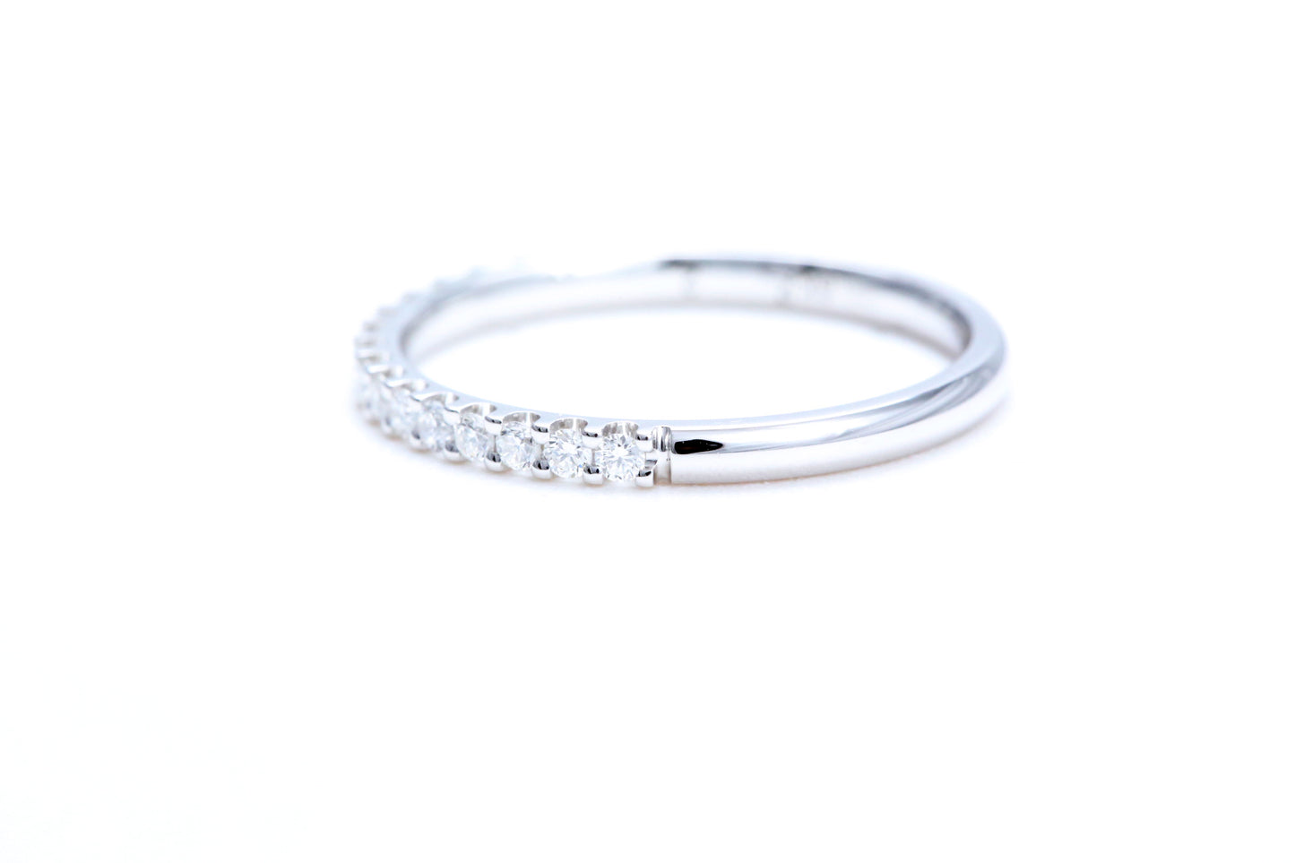 Minimalist Pavé Diamond Ring 1/4 of a carat total weight in 18K white gold