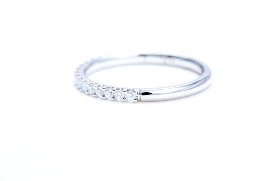 Minimalist Pavé Diamond Ring 1/4 of a carat total weight in 18K white gold