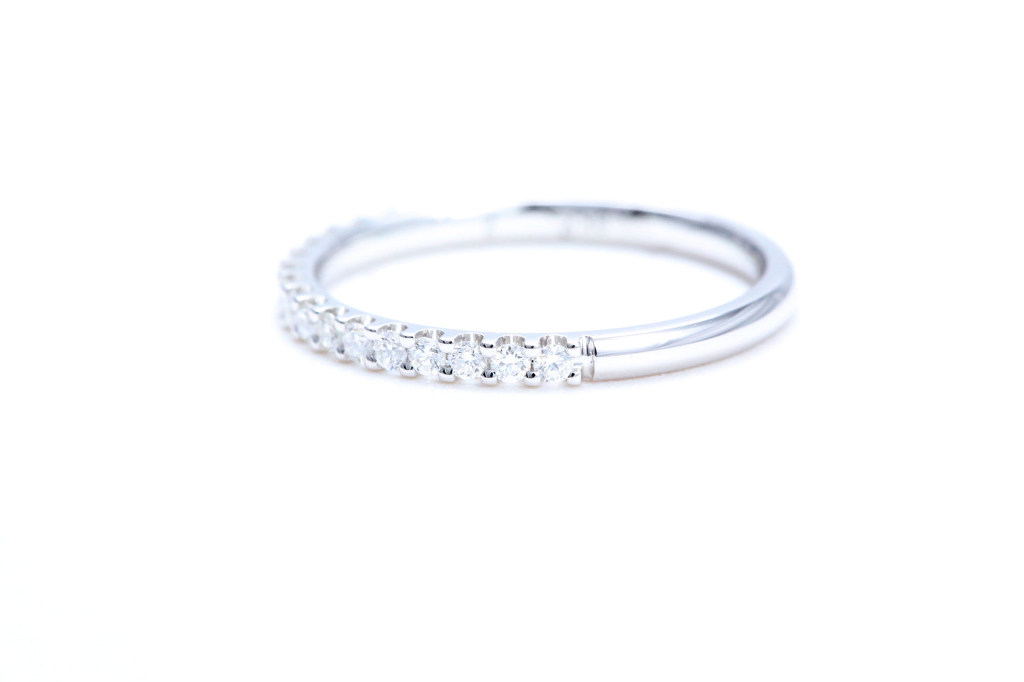 Minimalist Pavé Diamond Ring 1/4 of a carat total weight in 18K white gold