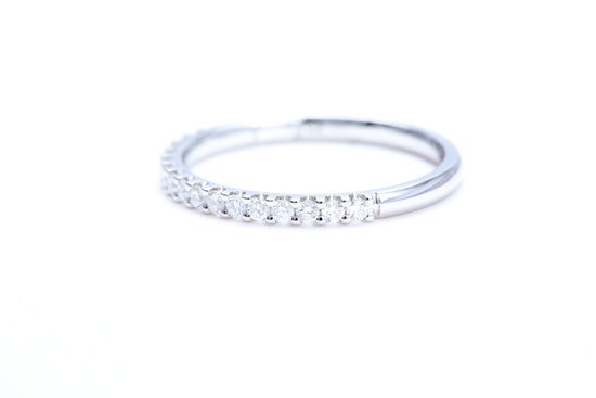 Minimalist Pavé Diamond Ring 1/4 of a carat total weight in 18K white gold