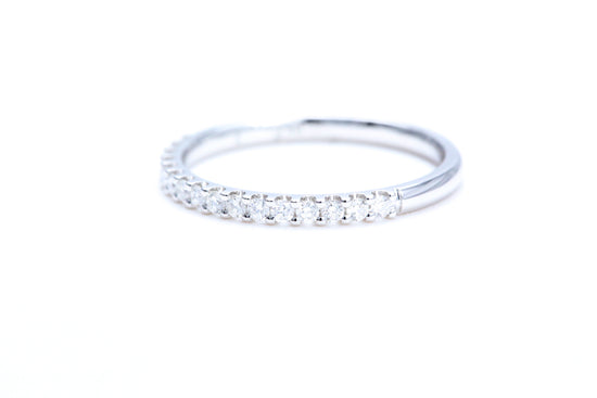 Minimalist Pavé Diamond Ring 1/4 of a carat total weight in 18K white gold