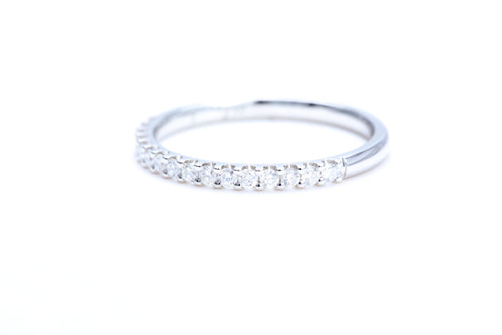 Minimalist Pavé Diamond Ring 1/4 of a carat total weight in 18K white gold