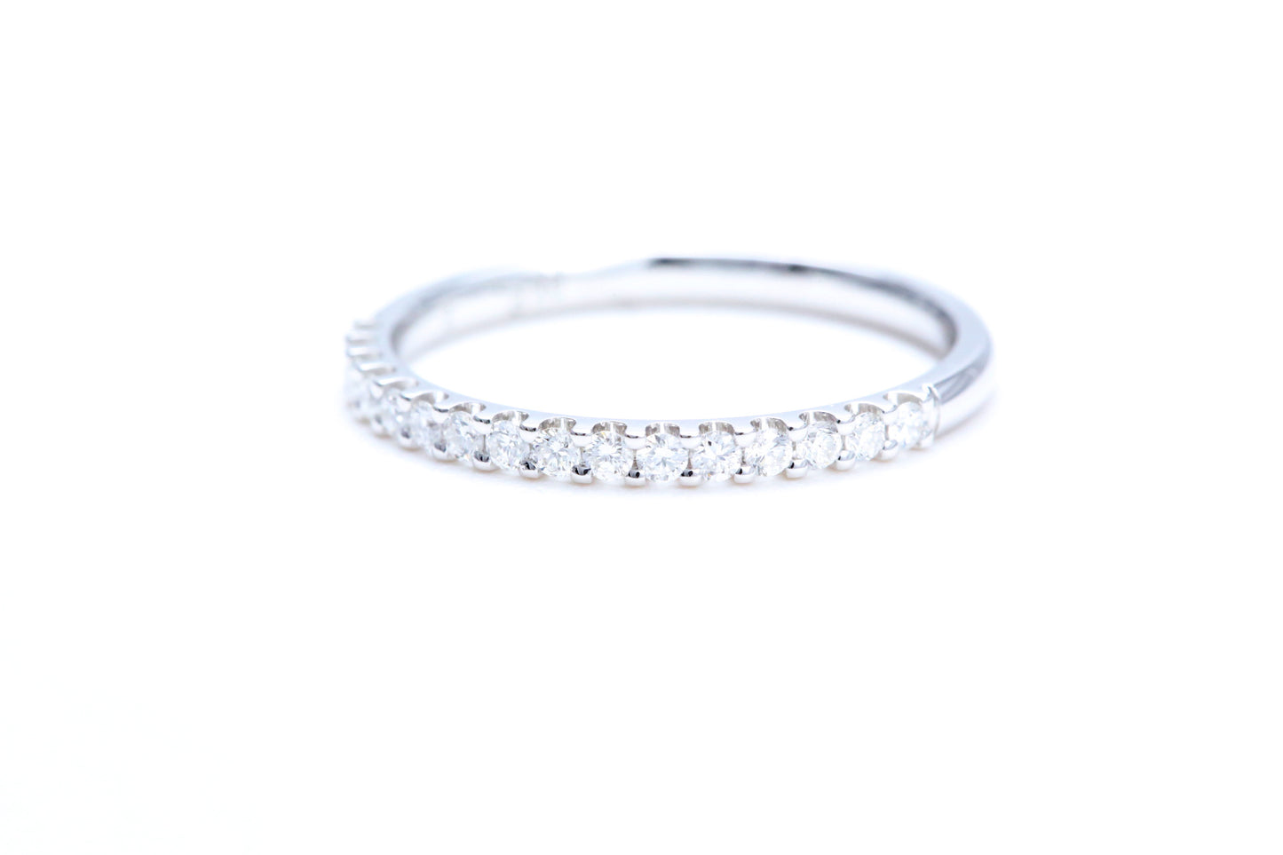 Minimalist Pavé Diamond Ring 1/4 of a carat total weight in 18K white gold