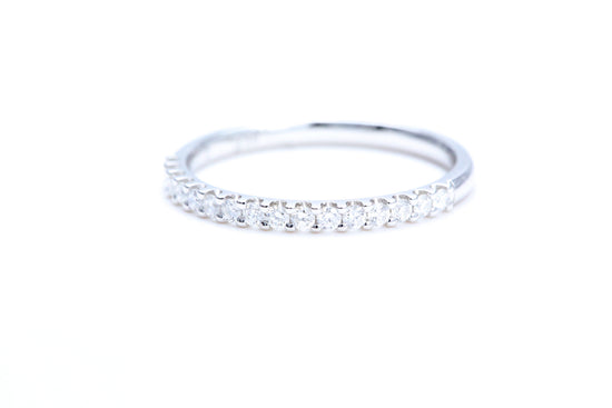 Minimalist Pavé Diamond Ring 1/4 of a carat total weight in 18K white gold