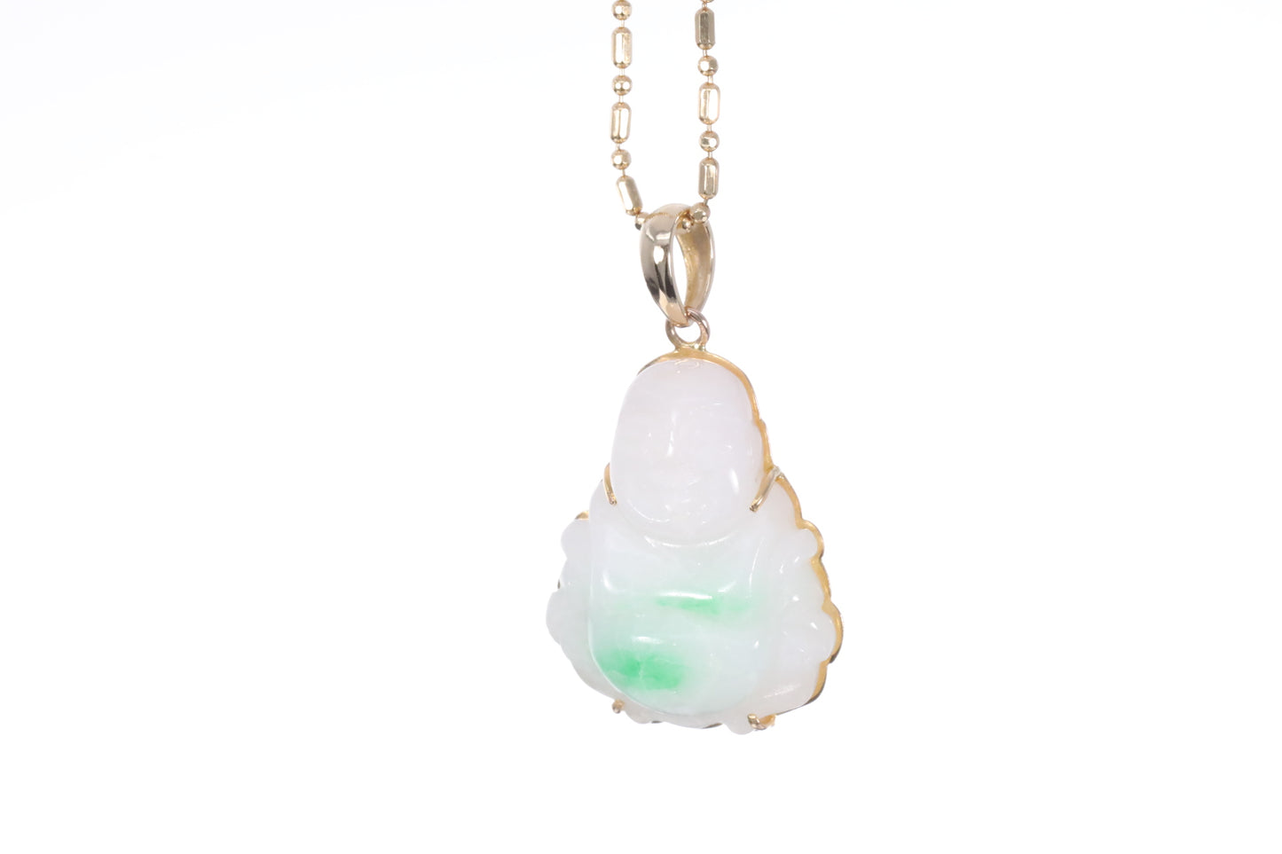 Mini Jadeite Buddha with Happiness