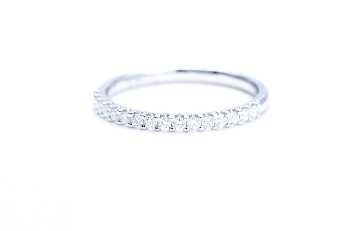 Minimalist Pavé Diamond Ring 1/4 of a carat total weight in 18K white gold