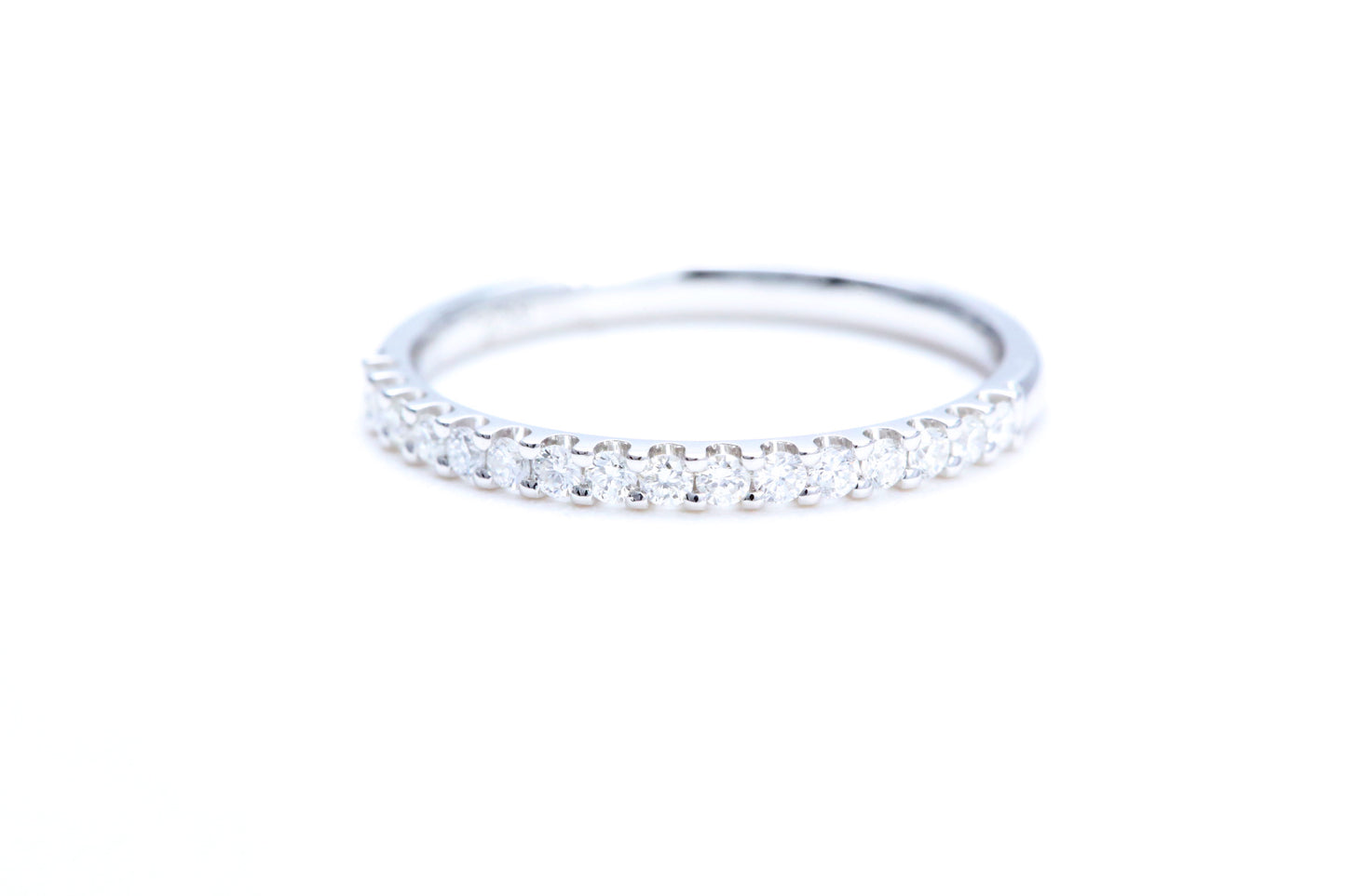 Minimalist Pavé Diamond Ring 1/4 of a carat total weight in 18K white gold