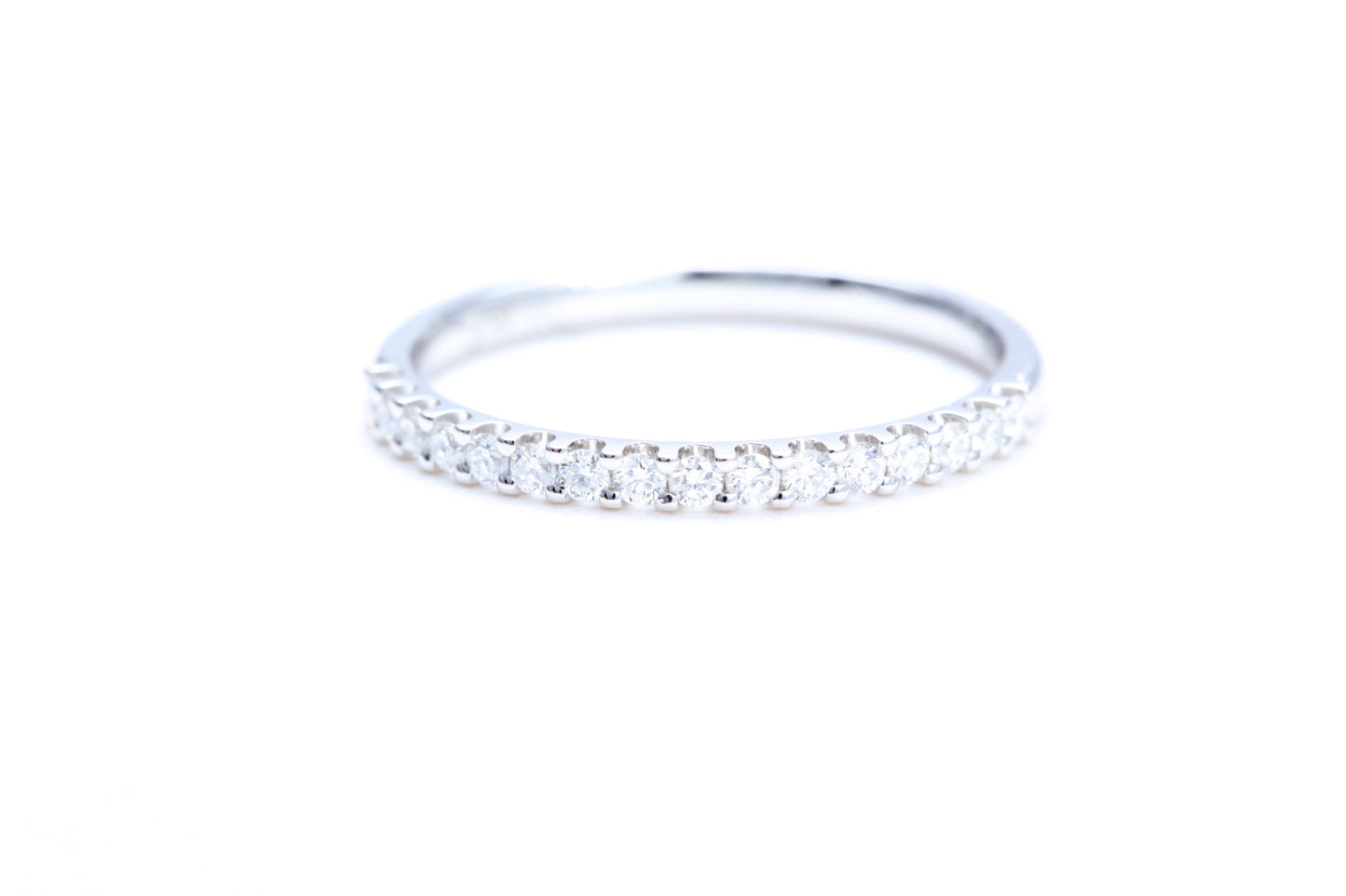 Minimalist Pavé Diamond Ring 1/4 of a carat total weight in 18K white gold