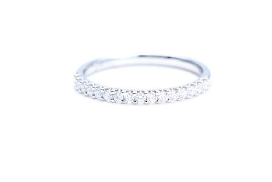 Minimalist Pavé Diamond Ring 1/4 of a carat total weight in 18K white gold