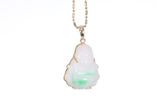 Mini Jadeite Buddha with Happiness