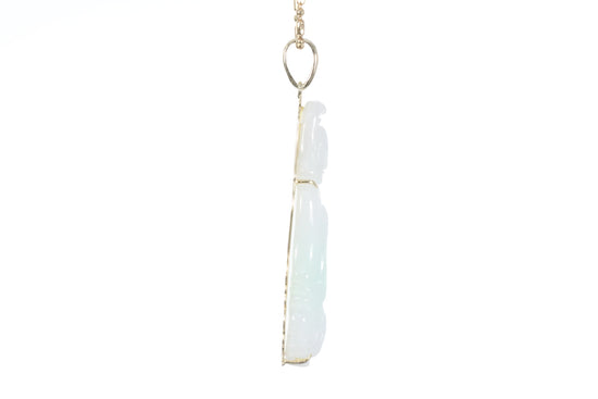 Jadeite Guan Yin Pendant