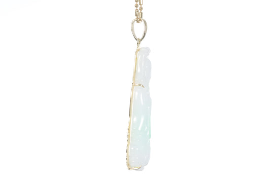 Jadeite Guan Yin Pendant