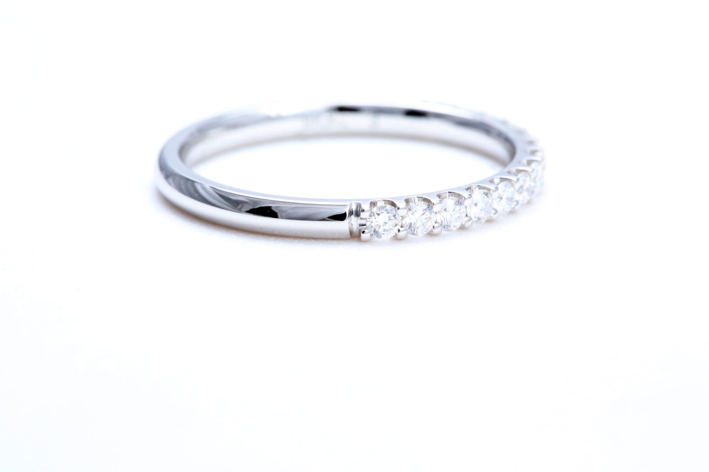 Minimalist Pavé Diamond Ring 1/3 of a carat total weight in 18K white gold