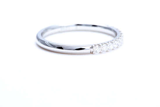 Minimalist Pavé Diamond Ring 1/3 of a carat total weight in 18K white gold