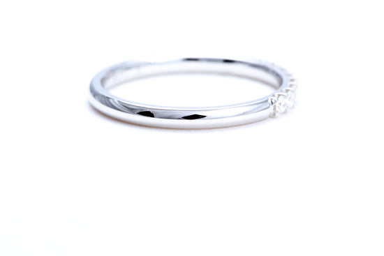 Minimalist Pavé Diamond Ring 1/3 of a carat total weight in 14K white gold
