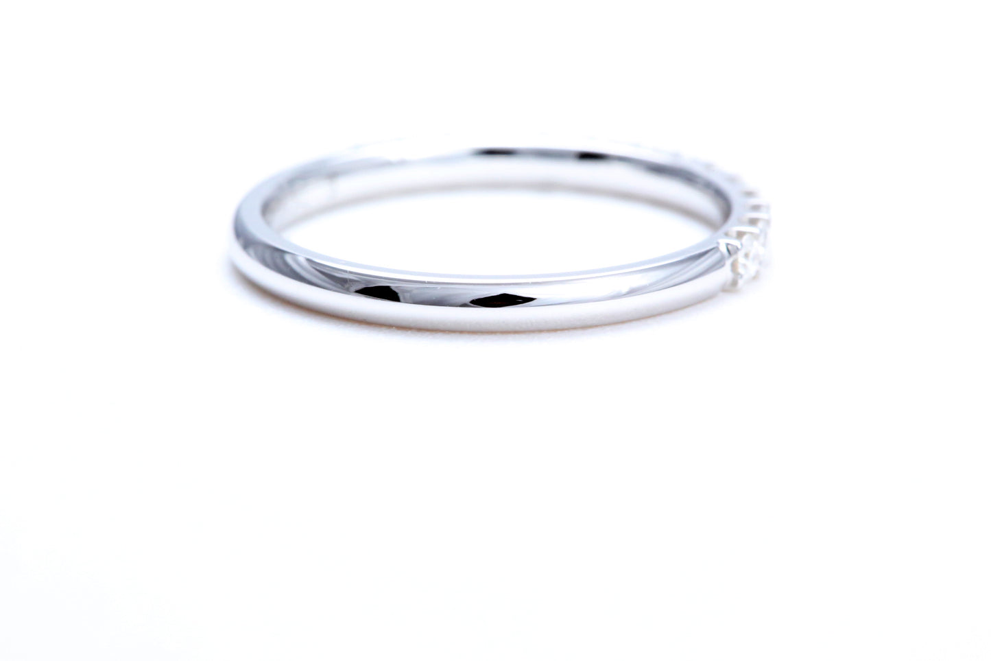 Minimalist Pavé Diamond Ring 1/3 of a carat total weight in 14K white gold