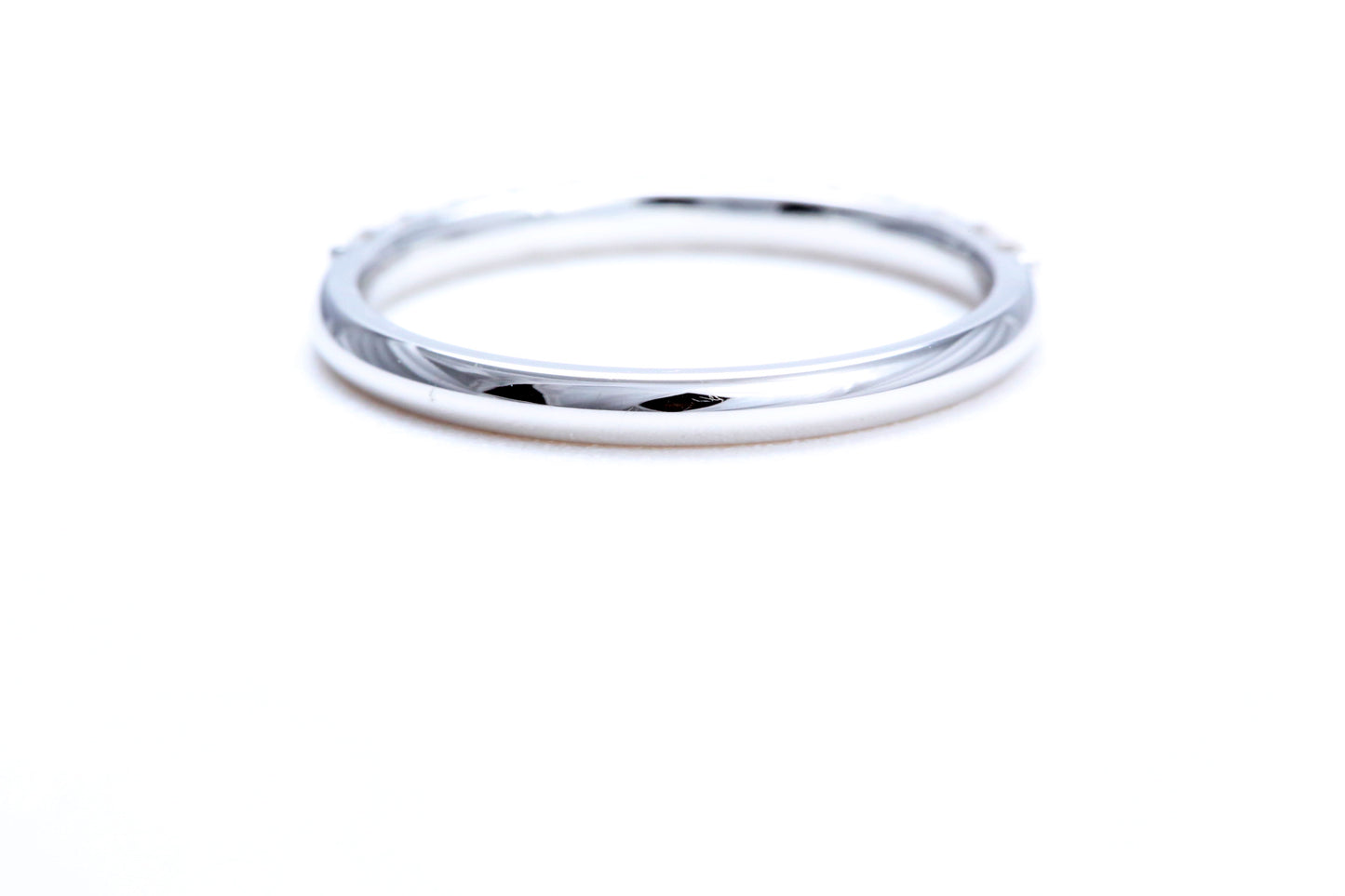 Minimalist Pavé Diamond Ring 1/3 of a carat total weight in 18K white gold