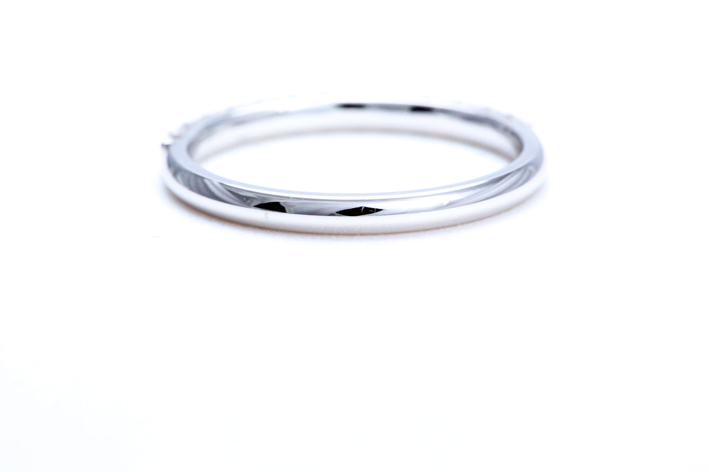 Minimalist Pavé Diamond Ring 1/3 of a carat total weight in 18K white gold