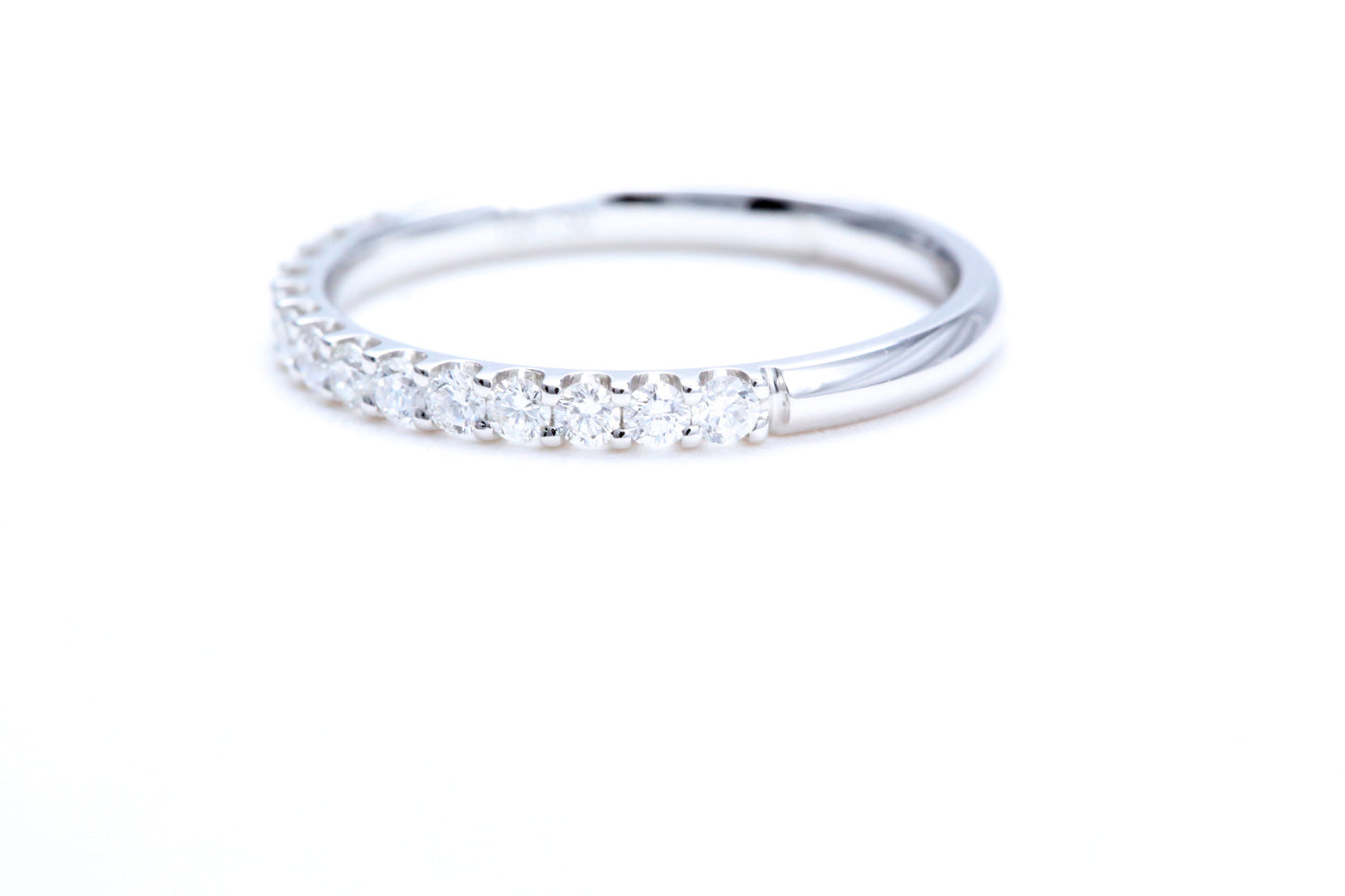 Minimalist Pavé Diamond Ring 1/3 of a carat total weight in 18K white gold