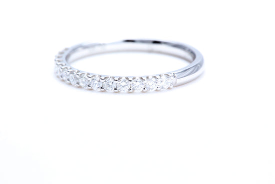 Minimalist Pavé Diamond Ring 1/3 of a carat total weight in 14K white gold