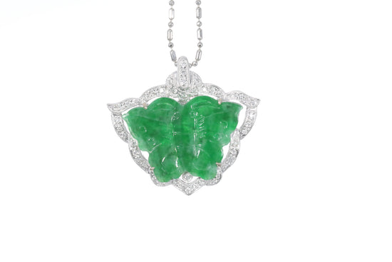 Load image into Gallery viewer, Jadeite Butterfly Pendant
