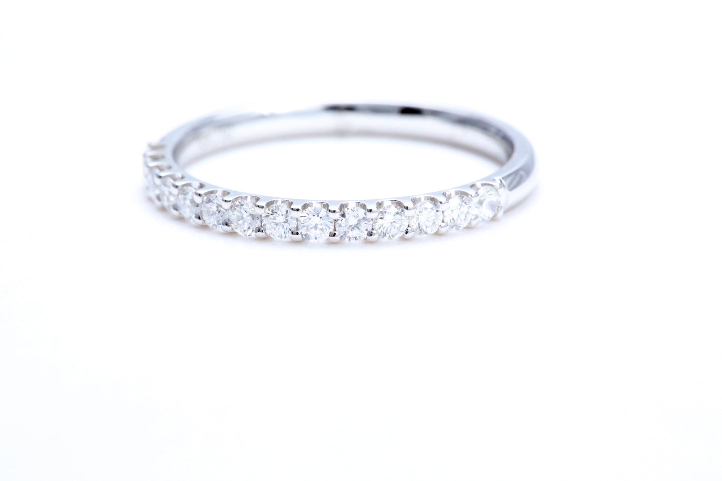 Minimalist Pavé Diamond Ring 1/3 of a carat total weight in 14K white gold